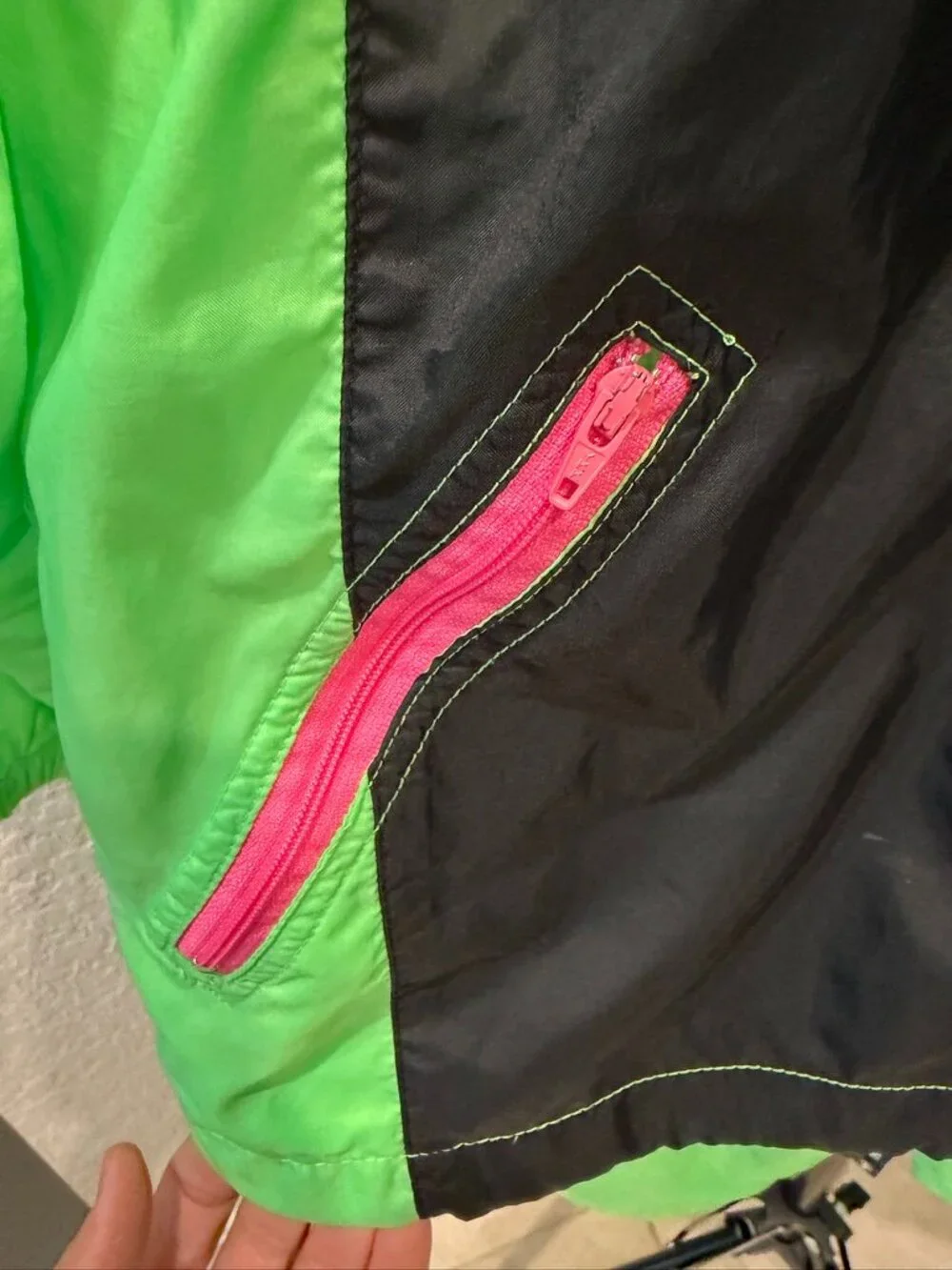 VTG 90s Reebok Sport Neon Colorblock Tracksuit Windbreaker Two Piece Set M